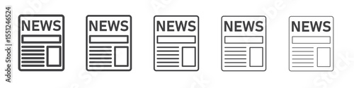 news icon outline ilustration vector symbol
