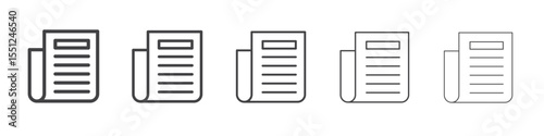 News icon outline ilustration vector symbol
