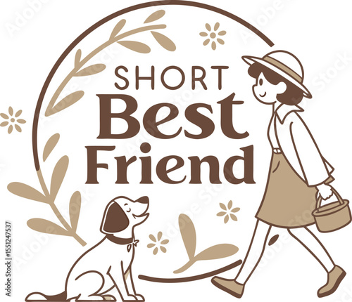 Short Best friend Typography T-shirt Design 