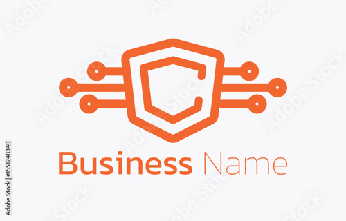 Letter C Tech Logo Template
