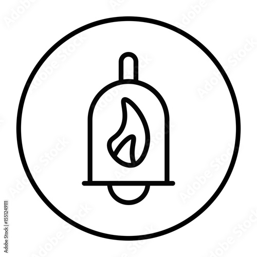 Firefighter Bell Vector Icons
