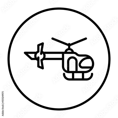Firefighter Helicopter Vector Icons