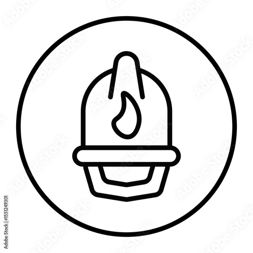 Firefighter Helmet Vector Icons
