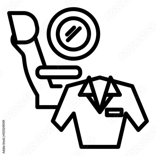 Flight Attendant Outline Icon