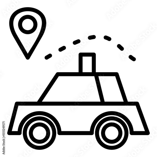 Taxi Driver Outline Icon