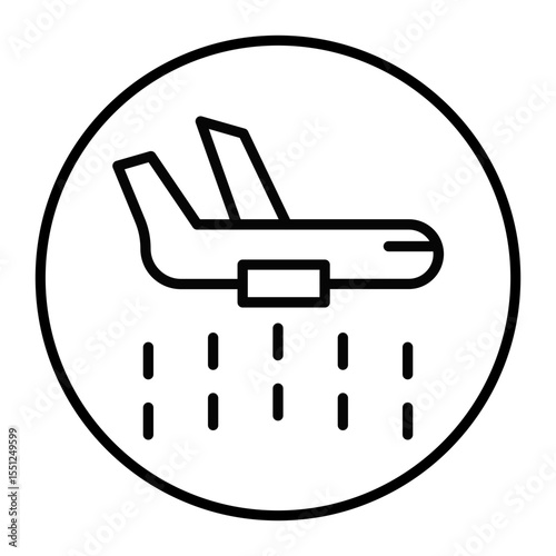 Firefighter Plane Vector Icons