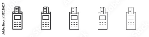Payment terminal icon outline ilustration vector symbol
