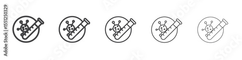 PCR test icon outline ilustration vector symbol