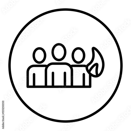 Firefighter Team Vector Icons