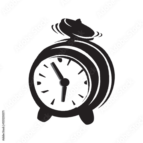 vintage alarm clock vector