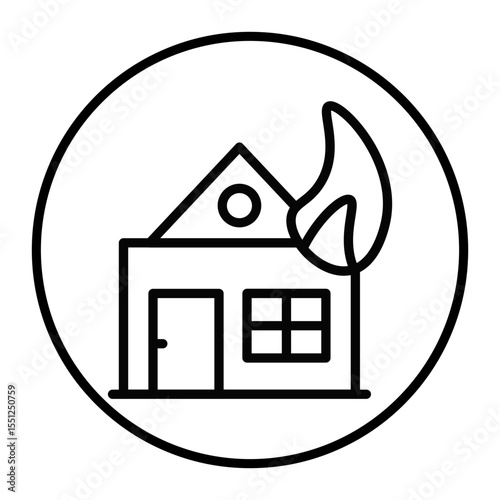 House Fire Vector Icons