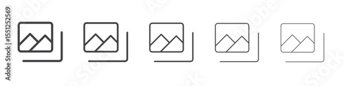 Pictures icon outline ilustration vector symbol