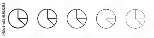 Pie chart icon outline ilustration vector symbol
