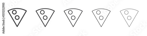 Pizza icon outline ilustration vector symbol