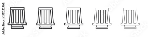 Plane turbine icon outline ilustration vector symbol