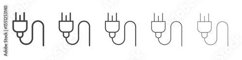 Plug icon outline ilustration vector symbol