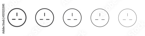 Plug icon outline ilustration vector symbol