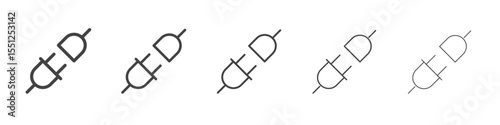 Plugin icon outline ilustration vector symbol