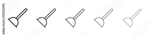 Plunger icon outline ilustration vector symbol