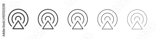 Podcast icon outline ilustration vector symbol