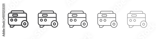Portable power generator icon outline ilustration vector symbol