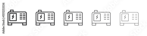 Portable power generator icon outline ilustration vector symbol