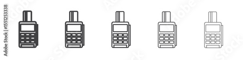 pos terminal icon outline ilustration vector symbol