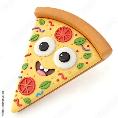 Delightful Pizza Slice A Fun Whimsical
