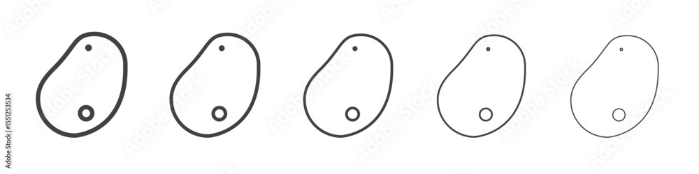 Potato icon outline ilustration vector symbol Potato icon outline ilustration vector symbol