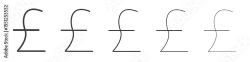 Pound icon outline ilustration vector symbol