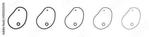 Potato icon outline ilustration vector symbol