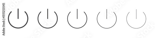 Power button icon outline ilustration vector symbol