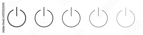 Power icon outline ilustration vector symbol