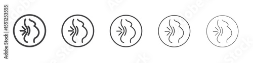 Pregnant woman backache icon outline ilustration vector symbol
