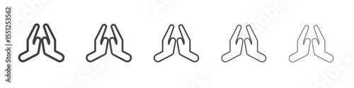 Pray icon outline ilustration vector symbol