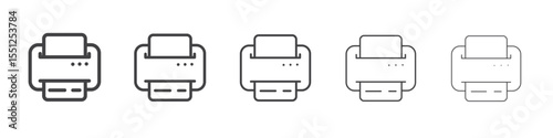 Printer icon outline ilustration vector symbol