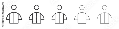 Prisoner icon outline ilustration vector symbol
