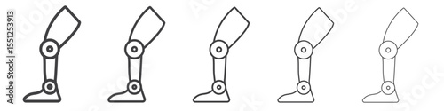 Prosthetic leg icon outline ilustration vector symbol
