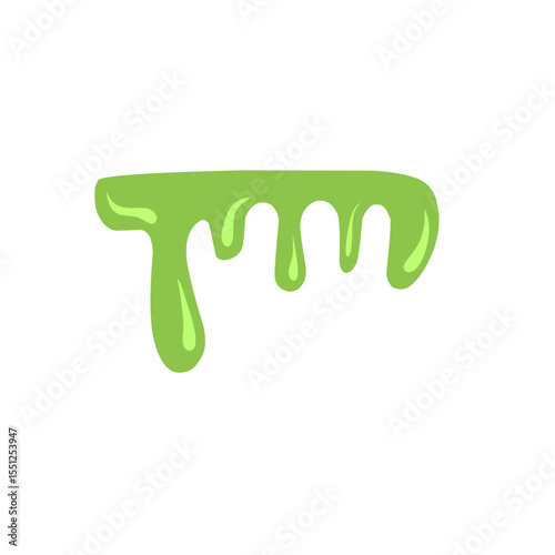 illustration of melting green liquid