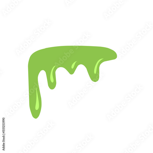 illustration of melting green liquid