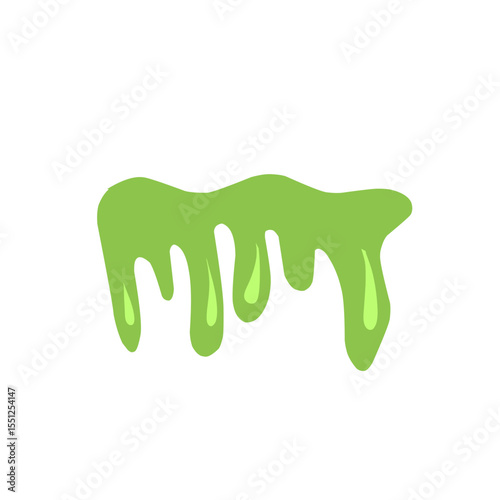 illustration of melting green liquid