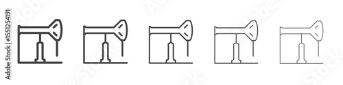 pumpjack icon outline ilustration vector symbol