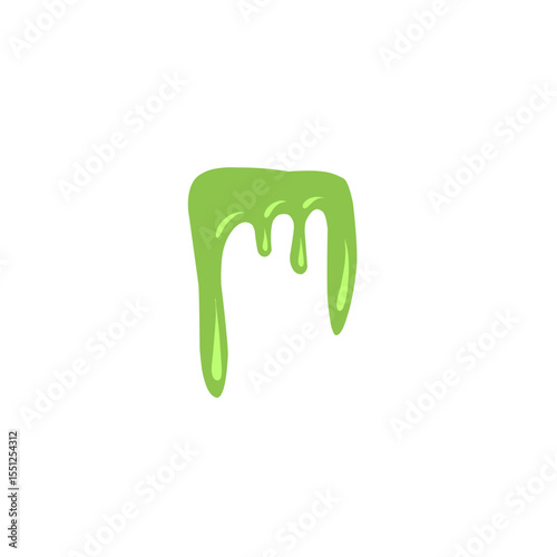 illustration of melting green liquid