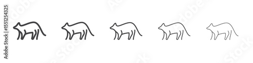 Raccoon icon outline ilustration vector symbol
