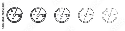 radar detection icon outline ilustration vector symbol