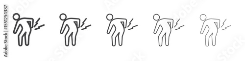 Radiculopathy radicular syndrome icon outline ilustration vector symbol