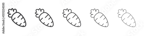 radish icon outline ilustration vector symbol