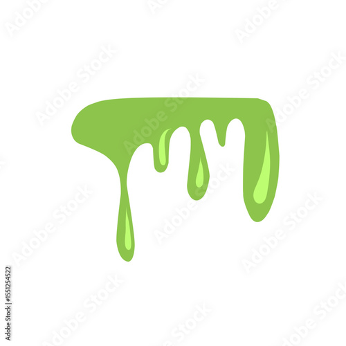 illustration of melting green liquid