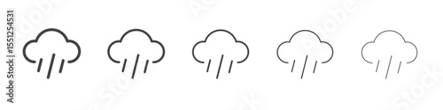 Rain icon outline ilustration vector symbol