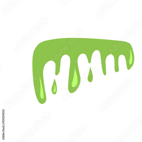 illustration of melting green liquid